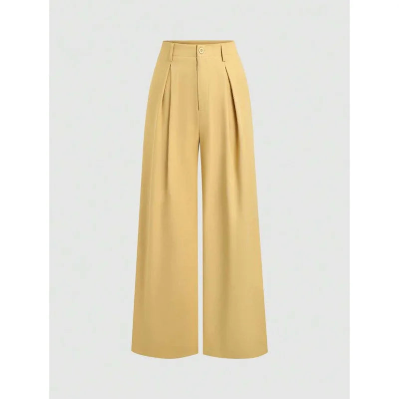 New Arrival I 53528L Wide Leg Long Pants Urban Style Commute Fashion Polyester Fabric High Quality Cut Label Removed