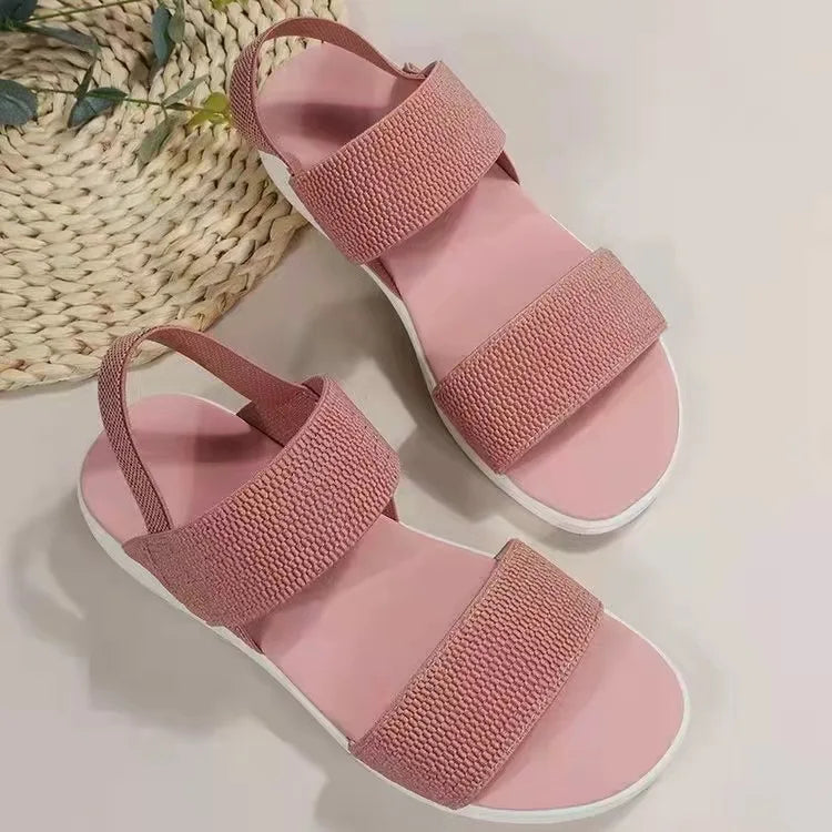 Women's Wedge Heel Platform Cozy Sandals Ladies Outdoor Beach Sandals Elastic Band Designer Shoes Sandals Women Summer