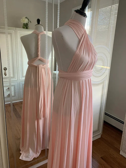 Multiway Bridesmaid Dress Infinity Outfit Floor Length Maxi Wrap Convertible Dresses Wedding Dress Multi-way Rust Dress