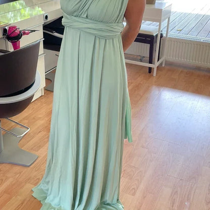 Multiway Bridesmaid Dress Infinity Outfit Floor Length Maxi Wrap Convertible Dresses Wedding Dress Multi-way Rust Dress