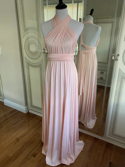 Multiway Bridesmaid Dress Infinity Outfit Floor Length Maxi Wrap Convertible Dresses Wedding Dress Multi-way Rust Dress