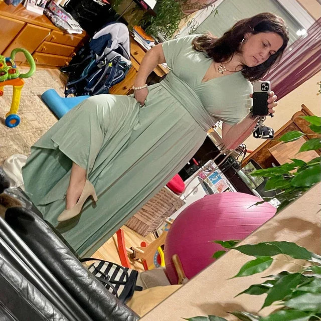 Multiway Bridesmaid Dress Infinity Outfit Floor Length Maxi Wrap Convertible Dresses Wedding Dress Multi-way Rust Dress