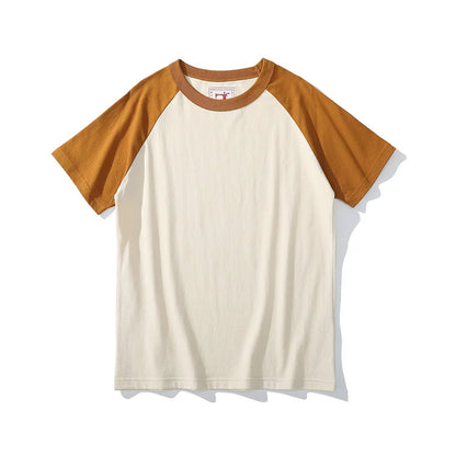 Akkad Kuti 2024 Japanese Retro Style Male Crew Neck Raglan Sleeves TShirts Student Casual Good Collocation Tee 100% Cotton