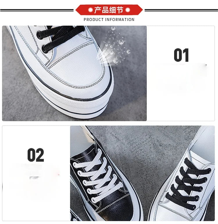 Fujin Genuine Height Increased Super High Platform Casual Sports Women Casual Shoes Wedge Heel Increased Heel Slip on Sneakers