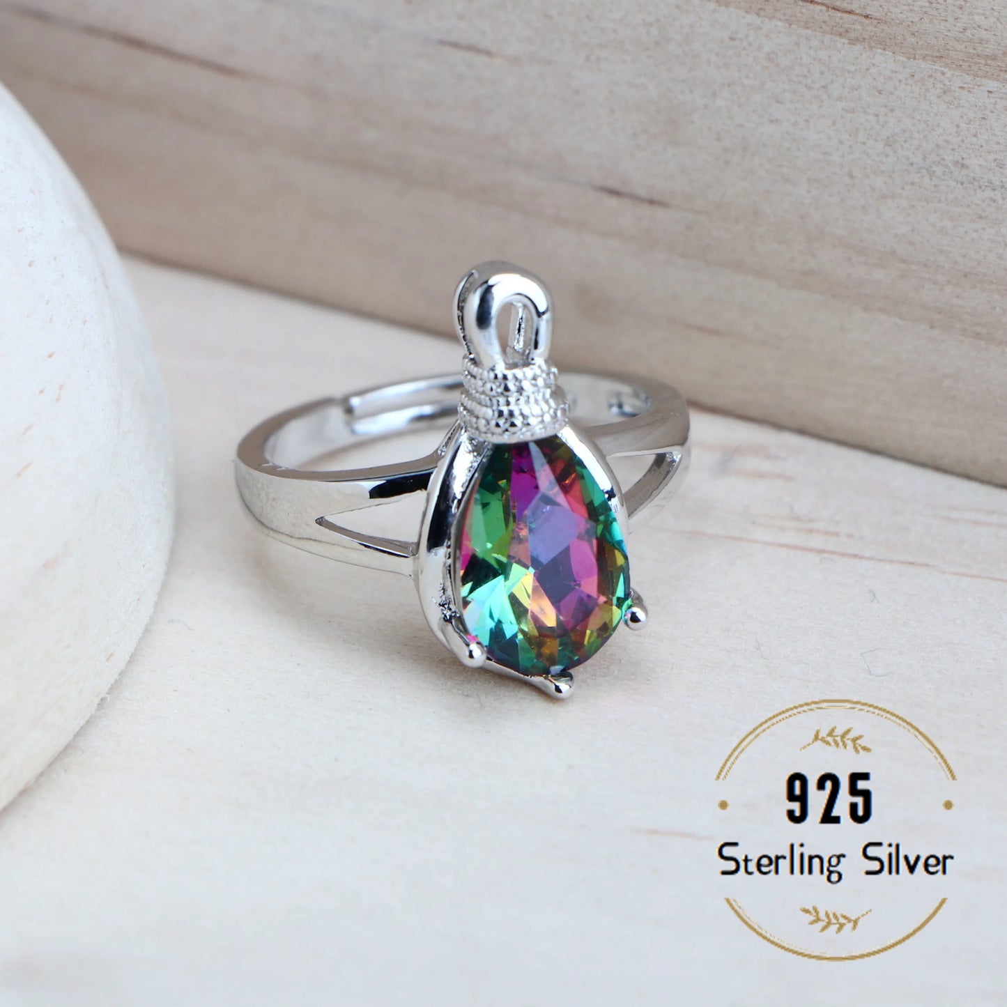 Silver 925 Women Bridal Jewelry Sets Wedding Costume Jewellery Rainbow Cubic Zirconia Earrings Rings Bracelets Pendant Necklace
