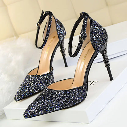 BIGTREE Shoes Heels 2026 New Woman Pumps Sequins High Heels Women Shoes Fashion Ladies Shoes Gold Sliver Stiletto Heels Sandals