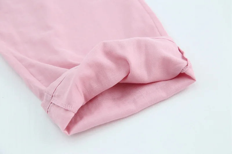 Spring Couples Cotton Gauze Sleep Pants Ladies Home Tie Pajama Pant Men's Bottom Pants Sleeping Pants Woman Pajama Bottoms