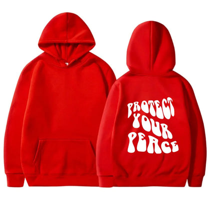 Retro American Fleece Hoodie Women's Long Sleeve Oversized Comfortable Street Style Winter Thermal Polyester Print Sweatshirt