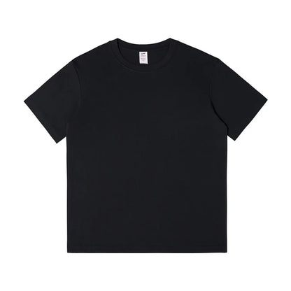 Men's 230g Heavy Cotton Short-sleeved T-shirt Men Pure Cotton Loose Solid Color Bottoming Shirt Trendy Man T-shirt Tops Clothes