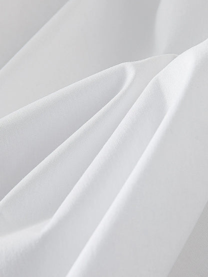 FSLE Autumn Women Wedding Guest Dress Spring Long Sleeves Dress Three-quarter Sleeve Cotton Elegant 2025 Slim Waist  Dress