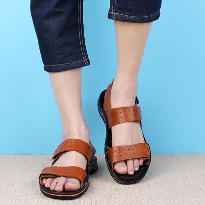 Men's New Summer Breathable Men's Sandals Fashion Trend Beach Shoes Slippers Sandals Mens Sandals Summer Genuine Leather Sandals