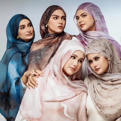 Premium Printed Hijab Headscarf Soft Breathable Hijab Muslim Women Islam Cotton Shawls and Wraps Viscose Modal Hijab