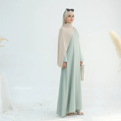 Women Cotton Linen Dresses Eid Muslim Vestidos Abaya Lace Up Ramadan Morocco Dubai Abayas Jalabiya Kaftan 2025 Arab Long Robe