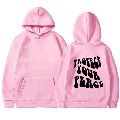 Retro American Fleece Hoodie Women's Long Sleeve Oversized Comfortable Street Style Winter Thermal Polyester Print Sweatshirt