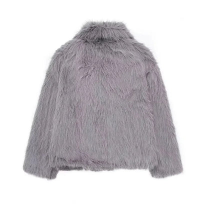 Women's Faux Fur Jacket Loose Long-Sleeved Coat Toca Fox Design Autumn/Winter 2025 Collection