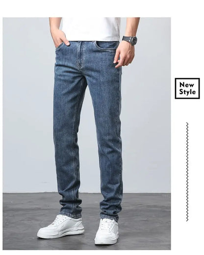 2024 New in Tall Men Jeans Strtch Denim Pants Trouser Male Extra Long Length Slim Thin Y2k Young People 110 115cm 190cm 195cm