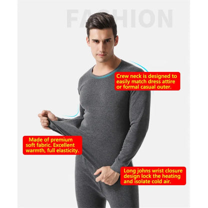 Cold Weather Warm Ultra Soft Thermal Underwear for Men Men's Thermal Underwear Set Top & Bottom Set Men's Long Johns Set