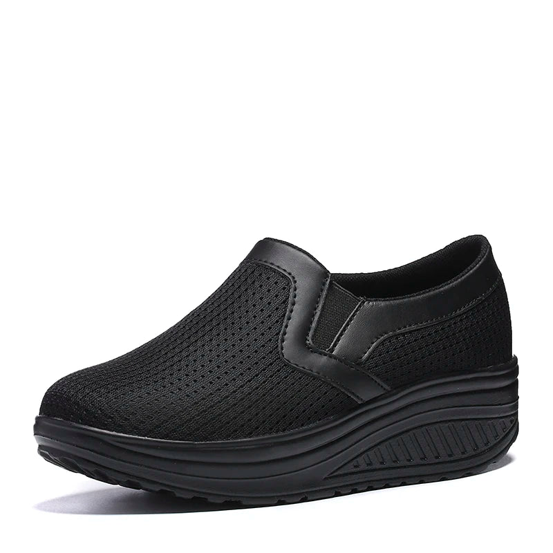 Womens Shoes 2026 Summer Swing Casual Air Mesh Breathable Wedges Sport Femme Platform Shoes Zapatos Sneakers Women