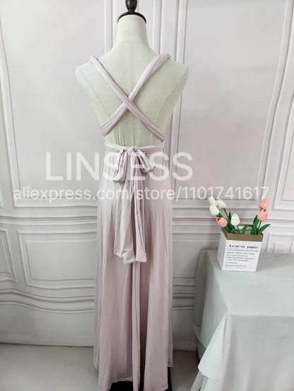 Multiway Bridesmaid Dress Infinity Outfit Floor Length Maxi Wrap Convertible Dresses Wedding Dress Multi-way Rust Dress