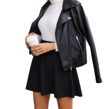 2025 New High Waist A- Line Pleated Plaid Mini Skirt Elegant Sweet Style Polyester Knitted Short Skirt Fresh Color Solid Pattern