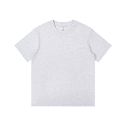 Men's 230g Heavy Cotton Short-sleeved T-shirt Men Pure Cotton Loose Solid Color Bottoming Shirt Trendy Man T-shirt Tops Clothes