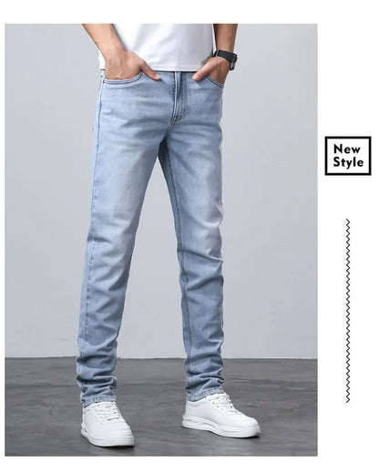 2024 New in Tall Men Jeans Strtch Denim Pants Trouser Male Extra Long Length Slim Thin Y2k Young People 110 115cm 190cm 195cm