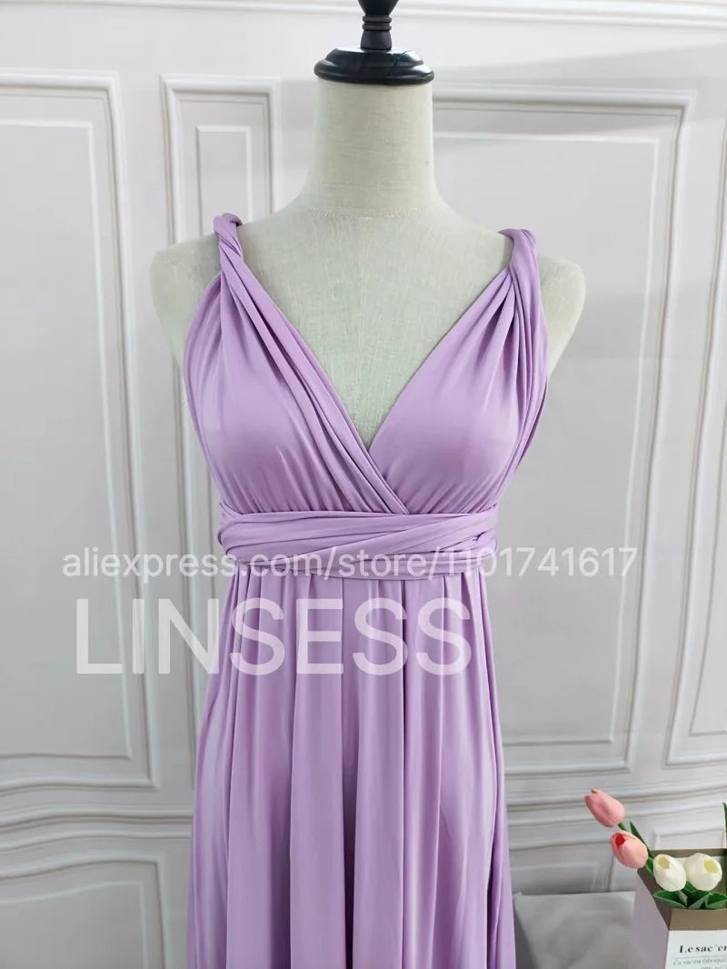 Multiway Bridesmaid Dress Infinity Outfit Floor Length Maxi Wrap Convertible Dresses Wedding Dress Multi-way Rust Dress