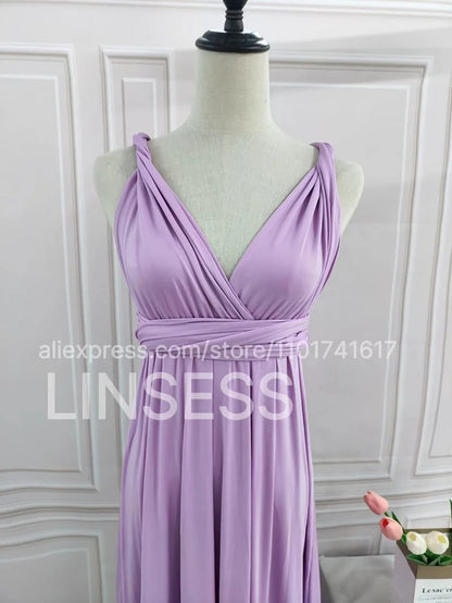 Multiway Bridesmaid Dress Infinity Outfit Floor Length Maxi Wrap Convertible Dresses Wedding Dress Multi-way Rust Dress