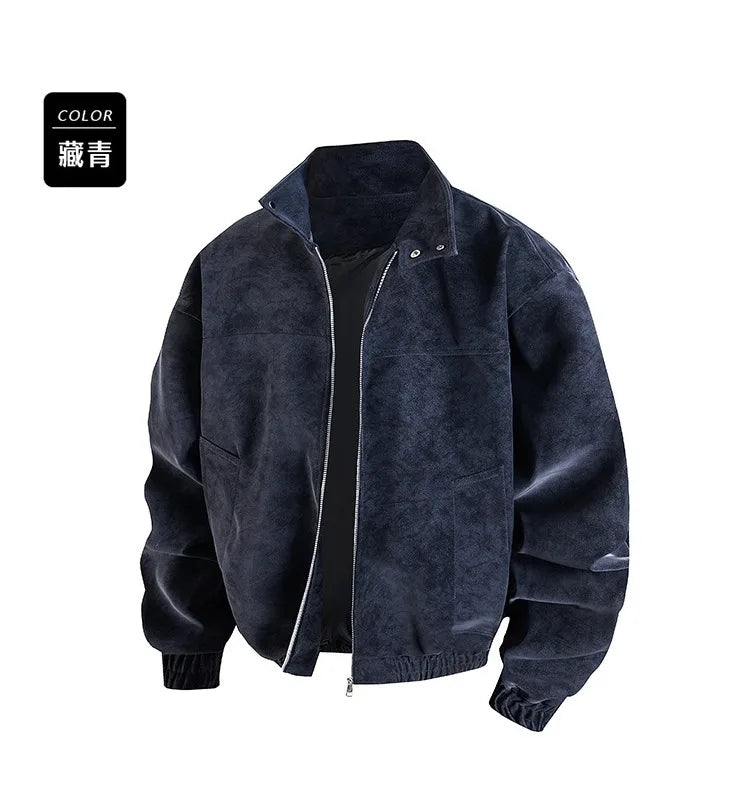 2025 Autumn and Winter New Jacket Men's Stand Up Collar Jacket Loose, Comfortable, Versatile, Handsome, High-quality Jacket  Men