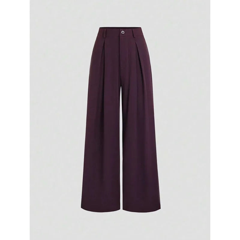 New Arrival I 53528L Wide Leg Long Pants Urban Style Commute Fashion Polyester Fabric High Quality Cut Label Removed