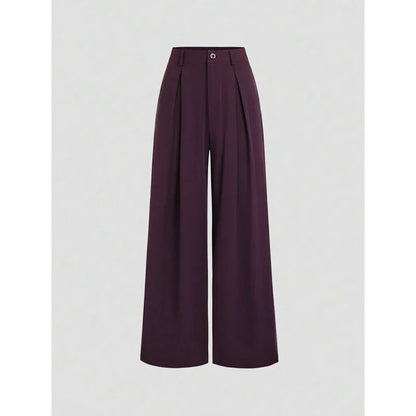 New Arrival I 53528L Wide Leg Long Pants Urban Style Commute Fashion Polyester Fabric High Quality Cut Label Removed