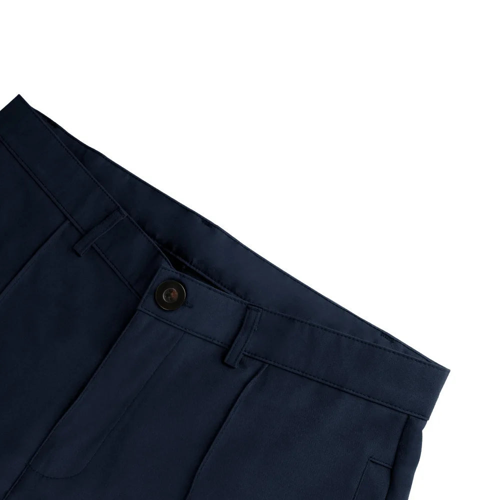 Men's Casual Pure Color Double Fold Line West Pants Spring Summer Autumn Fashion City Style Cotton Polyester Blend Leisure Tr...
