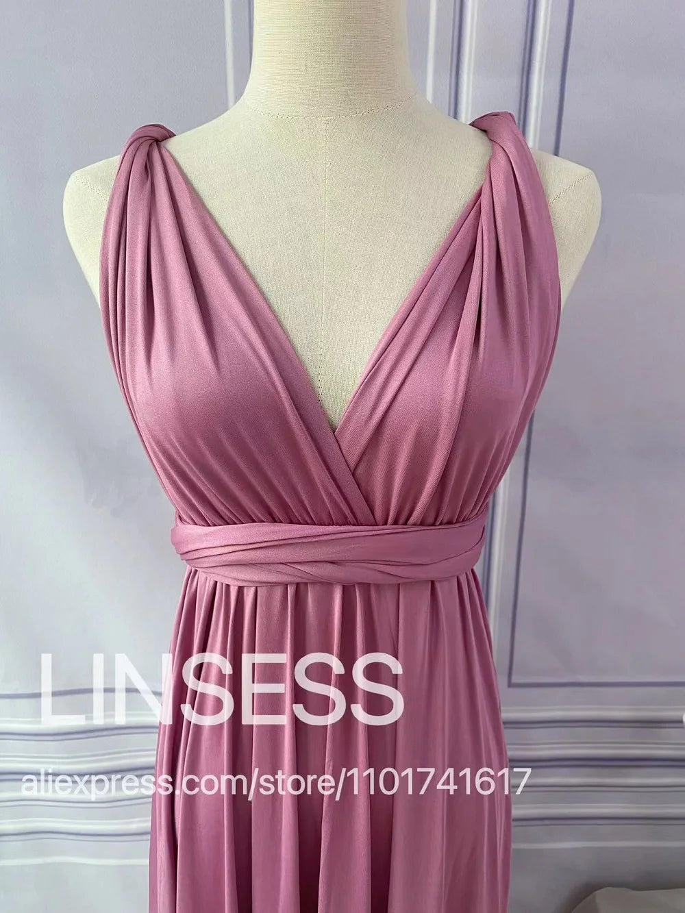 Multiway Bridesmaid Dress Infinity Outfit Floor Length Maxi Wrap Convertible Dresses Wedding Dress Multi-way Rust Dress