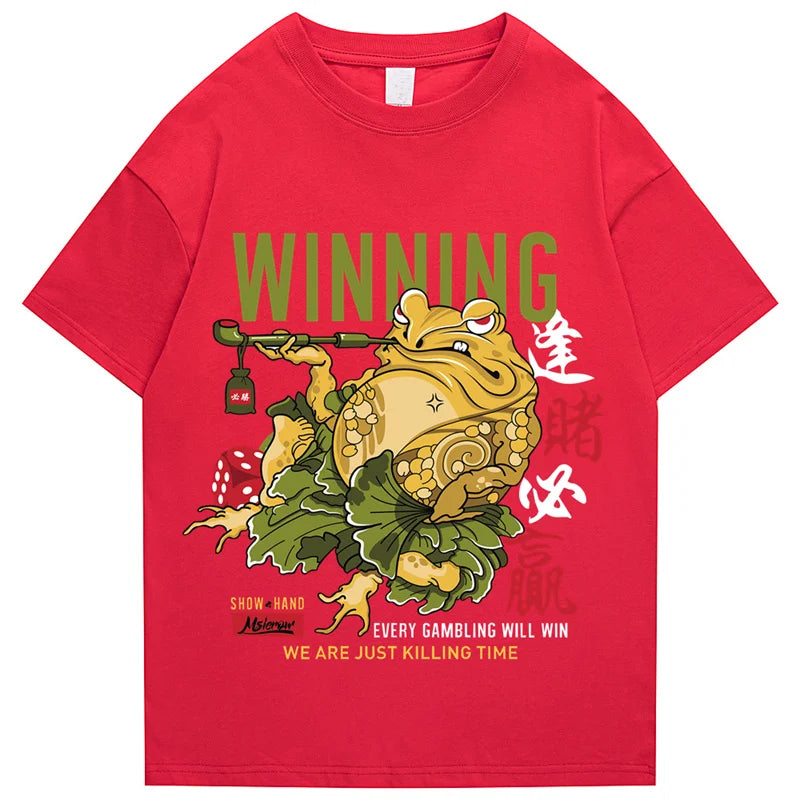 Hip-hop T-shirt men's street style Japanese kanji printed T-shirt 2022 summer short-sleeved T-shirt Harajuku cotton top T-shirt
