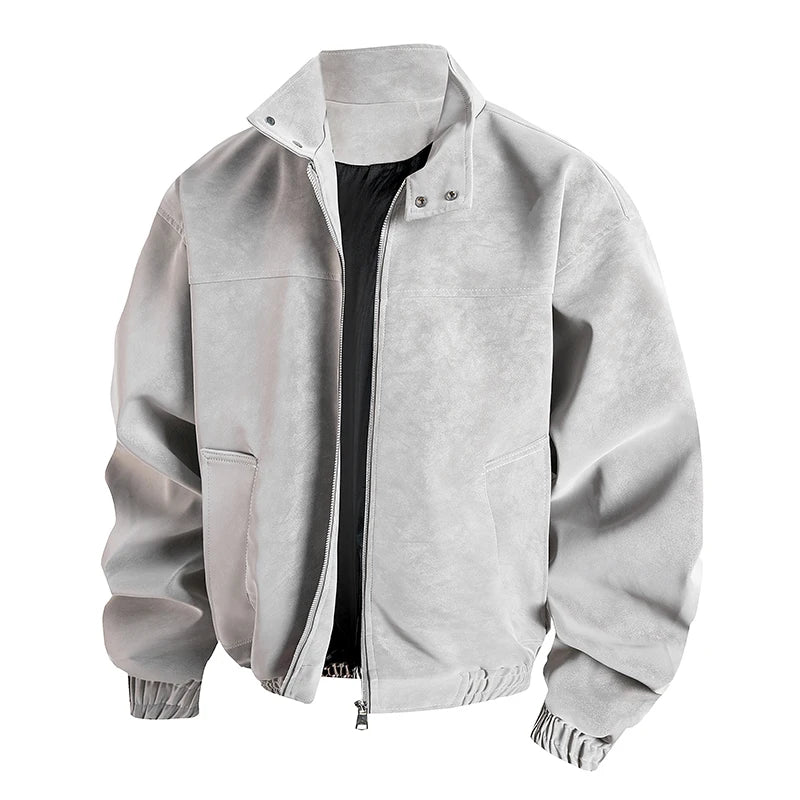 2025 Autumn and Winter New Jacket Men's Stand Up Collar Jacket Loose, Comfortable, Versatile, Handsome, High-quality Jacket  Men