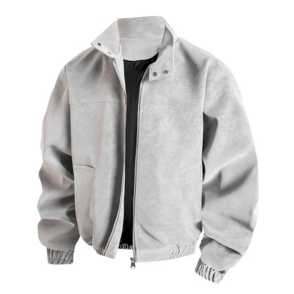 2025 Autumn and Winter New Jacket Men's Stand Up Collar Jacket Loose, Comfortable, Versatile, Handsome, High-quality Jacket  Men