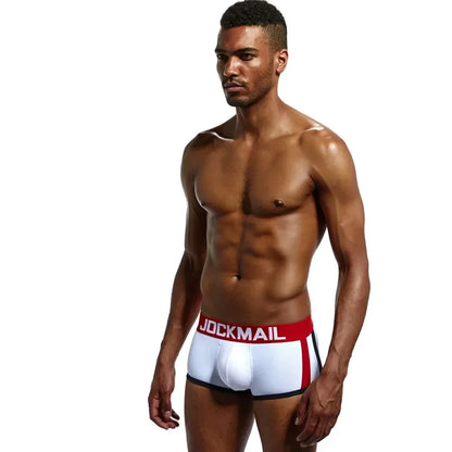 JOCKMAIL  Mens Underwear Boxers Bulge Enhancing with Push Up Cup Underwear Men Shorts Trunk Enlarge Mens Panties Underpants