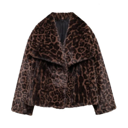 MUJER Faux Fur Coat Plush Fluffy Women's Jacket 2025 Woman Autumn Winter New in Outerwears White Red Gray Black Blends Coats