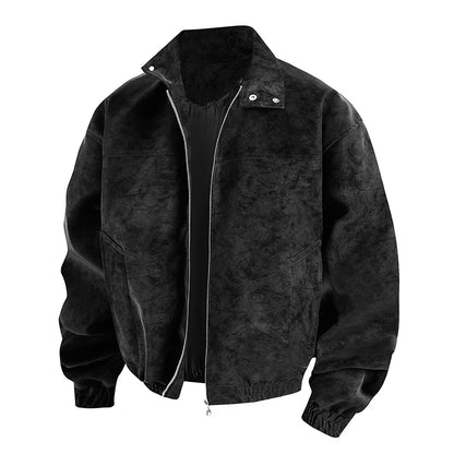 2025 Autumn and Winter New Jacket Men's Stand Up Collar Jacket Loose, Comfortable, Versatile, Handsome, High-quality Jacket  Men