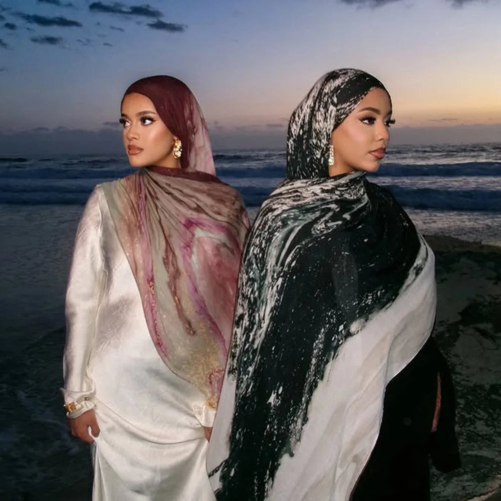 Premium Printed Hijab Headscarf Soft Breathable Hijab Muslim Women Islam Cotton Shawls and Wraps Viscose Modal Hijab