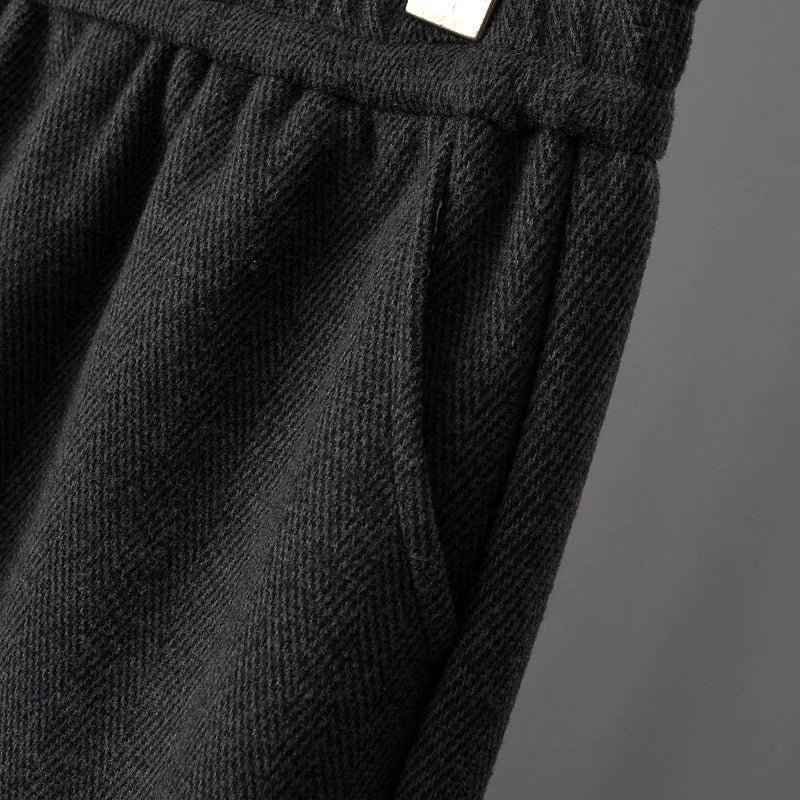 High Waist Straight Leg Pants plus Size Loose Fit Autumn Winter Korean Style Slimming Casual Trousers for Middle-Aged And Eld...