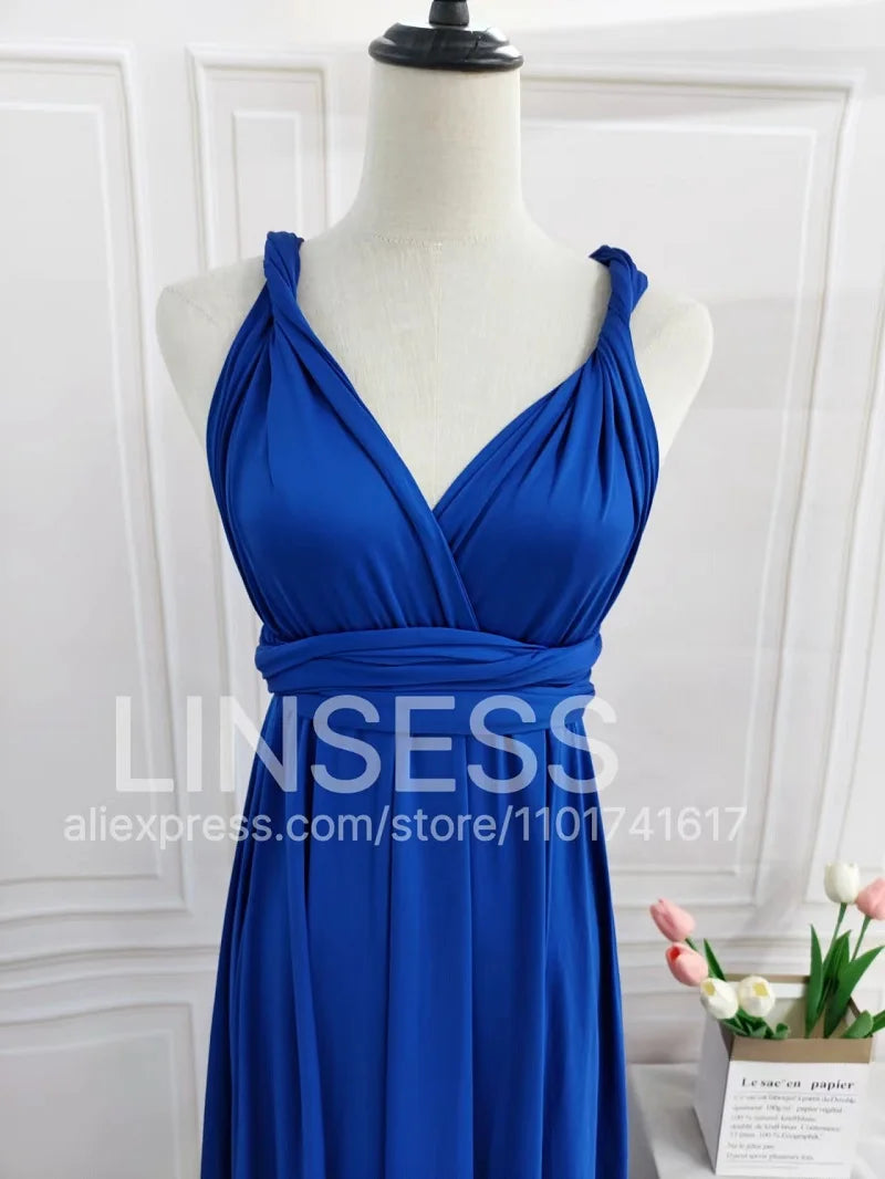 Multiway Bridesmaid Dress Infinity Outfit Floor Length Maxi Wrap Convertible Dresses Wedding Dress Multi-way Rust Dress