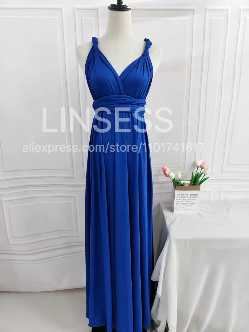 Multiway Bridesmaid Dress Infinity Outfit Floor Length Maxi Wrap Convertible Dresses Wedding Dress Multi-way Rust Dress
