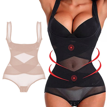Breathable Shaping One-Piece Tummy Control Body Shaper Hip Lifter Corset Belly Trimmer Shapewear Waist Trainer Slimming Bodysuit