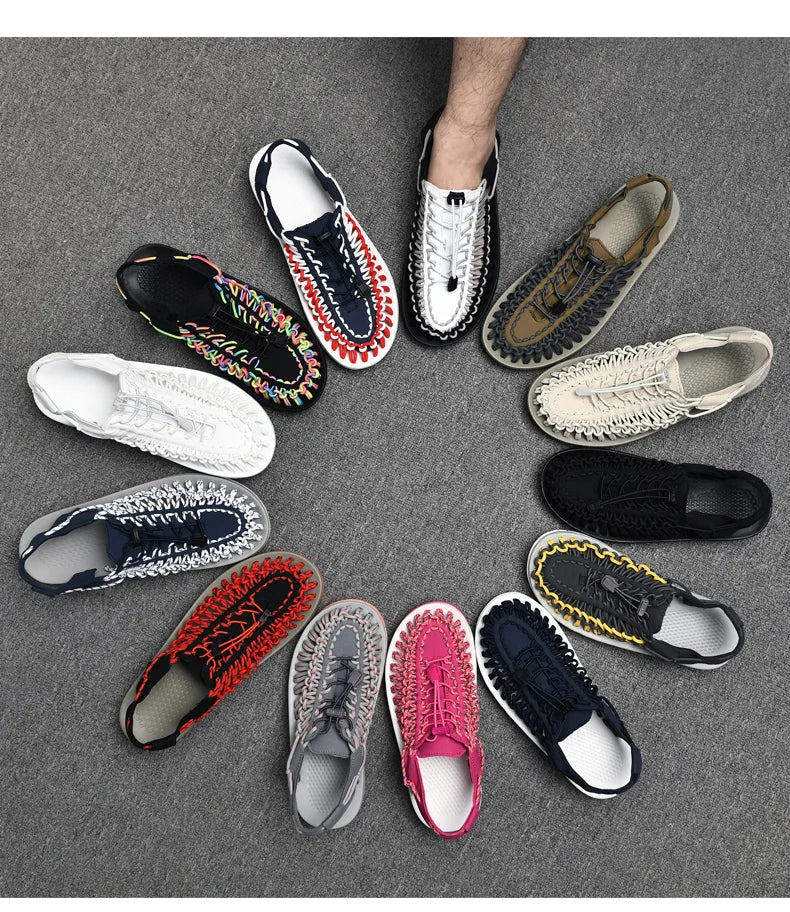 Summer Men Sandals Genuine Leather Mens Casual Shoes Outdoor Men Leather Sandals for Men Beach Shoes Roman mens Shoes
