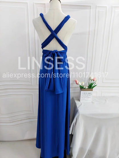Multiway Bridesmaid Dress Infinity Outfit Floor Length Maxi Wrap Convertible Dresses Wedding Dress Multi-way Rust Dress