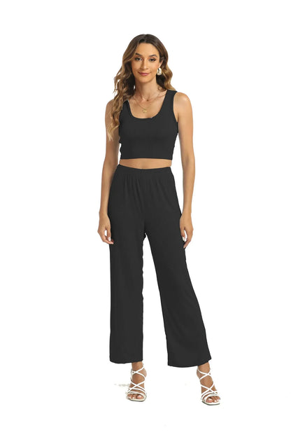 Middle East Muslim Women's Three-Piece Set Tank Top Loose plus Size Sexy Long Pants Gown for Muslim Women's Fashion