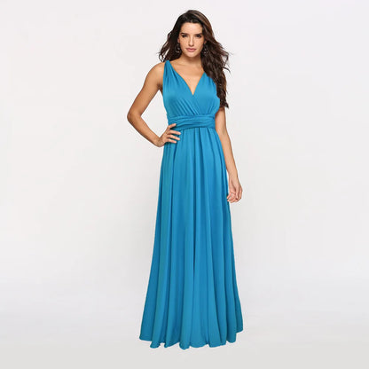 Multiway Bridesmaid Dress Infinity Outfit Floor Length Maxi Wrap Convertible Dresses Wedding Dress Multi-way Rust Dress