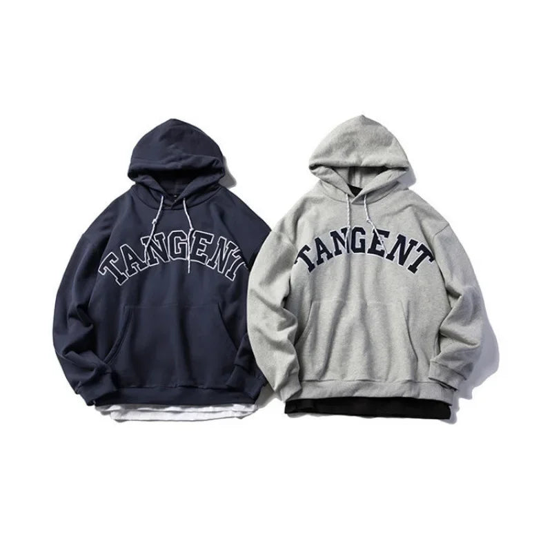 Loose Men's Oversized Hoodie Sweatshirt Autumn Trendy Cityboy Letter Print Casual Streetwear Comfortable Soft Polyester