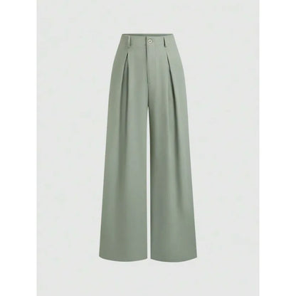 New Arrival I 53528L Wide Leg Long Pants Urban Style Commute Fashion Polyester Fabric High Quality Cut Label Removed